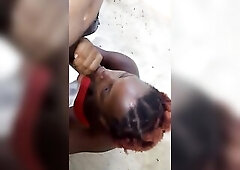 Strolling on the Beach Black Thot Worried about getting Caught Gave Sloppy Head