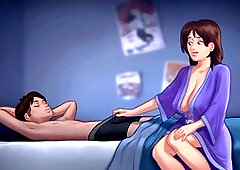 Animated stepmom seduces stepson to have some fun in Summertime Saga