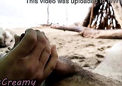 MissCreamy Whore Teacher: Slow Tugjob in 4K Below Public Umbrella in Rain!