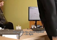 Woman does it with moneylender receiving both pleasure and cash