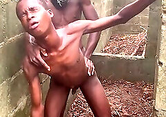 African guys fucking outdoors