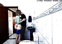 Step-Uncle rubbing dry-hump and pulling down her raiment to masturbate her.