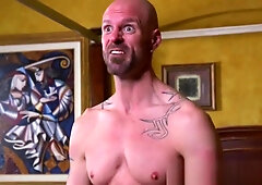 Restrained sub punished by doms edging cock