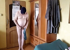 Slave Masturbates Itself On A Briefs And Licks Sperm