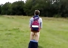 Outdoor pissing in mouth then rough fucking