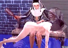 Transsexual Nun has Sex with Believer - Raunchy Hawt Animations