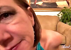 Mature 60yr-old Step-Auntie Marie - Pantyhose POV Blowjob (Virtual POV)