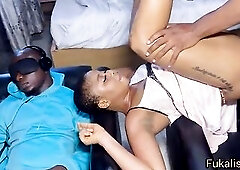 Sneaky cheating wife bangs large knob massage man after spouse got carried away