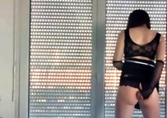 French crossdresser Sharc gets his hard-on bouncing during some wild anal lovemaking