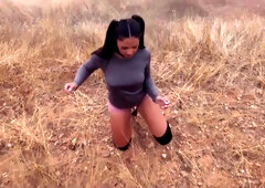 Nuria Millan - Beautiful Pawg Gets Ass Punished And Tied Up For A Piss Drink In An Olive Grove