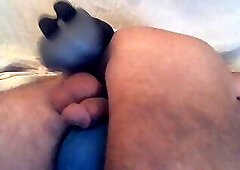 deep dildo fucking myself to the beat