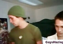 Straight guys use fleshlights in group gay jerkoff