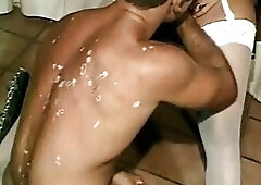 BDSM tranny chicks fucking a stud