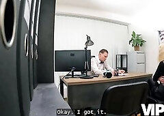 VIP4K. Large load of cum on this teen throat