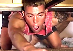 DrillMyHole.com: Calvin Banks and pierced twink Greyson Lane bareback cumshot scene