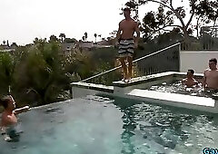 Hot jock foursome and creampie