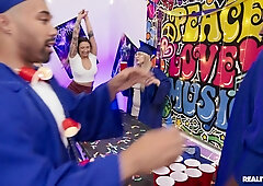 Graduation Orgy at Crazy College GFs - Graduation Gone Wild with Angel Youngs, BBC Rocket Powers
