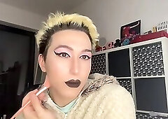 Boy 2 sissy feminization with full make up and dressing up