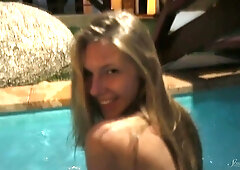 Stunning Blonde Anjelica Nude In a Tropical Night!