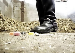 Riding boot ravishing crush. POV giantess, boot worship