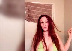 Italian Large melons mother I'd like to fuck Artemisia Love solo micro bikini smokin' fetish