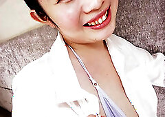 Cafe Babe Yuko Mukai Comes To Play Today In The Cutest Bra And Panties