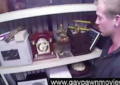 Straight gets gay blowjob on camera for pawn shop cash