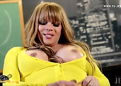 Jesse Flores And Ts Jesse In Coed Shemale Shows Class Her Massive Cock And Jerks It Off