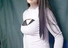 男の娘オナニ－ Asian crossdresser taunting2