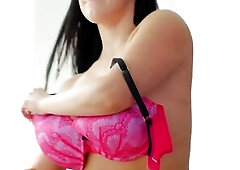 Karla Kush and 3 of her allies are sitting jointly in the living room, surrounded by sex toys. Angela White is the hot salesman presenting the toys at