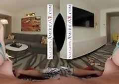 Angel wraps her huge natural tits around your big cock in VR