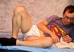 Crazy college guy can't focus on studying and needs a rough handjob for a big release!