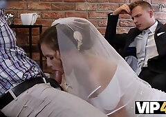 VIP4K. Married couple decides to sell their fiancees pussy for a good price