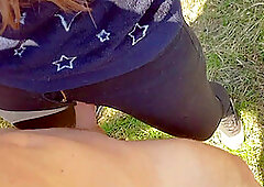 Nympho Fucked in Ripped Jeans Denim and Finishing With Huge Cumshot