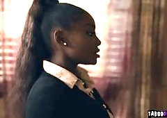 Ebony Real estate agent Osa Lovely showing a wealthy prospective buyer named Tommy Pistol around a house that she is selling He seems to love everythi