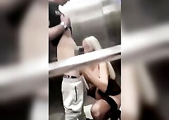 Sex in elevator with jk