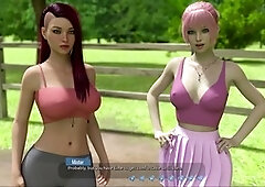 Assisting the bombshells in a visual novel gameplay