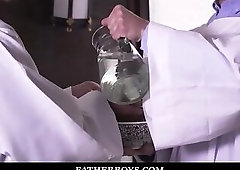 Muscle Hunk Priest Myles Landon Fucks Blonde Twink Jace Madden During Altar Boy Training