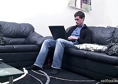 Two mature women invite the computer repairman to stay longer than expected