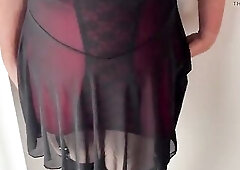 Your Vintage Girdle Queen Aunty Sandra showing off in her hawt Red Girdle with Fully Fashioned Nylons attached, and certainly her fantastic breasts li