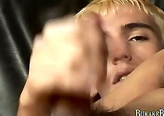 Bukkake lover riding cock