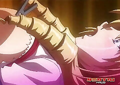 Cartoon cock teaser with big tits is moaning during a hardcore fuck and an intense orgasm