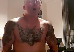 Stroking myself, cum while I witness porno. n2