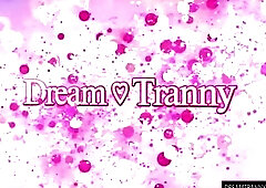 Tranny Nicolly Pantoja playing with rubber rods