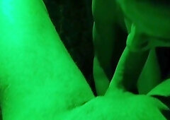 While Sex Sauna Cruising Young Twink Found A Juicy Dick In A Neonlight Room To Suck The Cum Out
