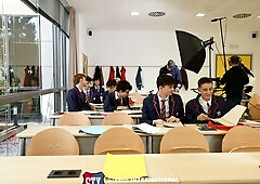 Danny Delano, Gabriel Parker, and other hotties on the set