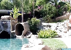 Madison Ivy eaten out and banged until that babe gets sprayed with cum