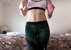 Amateur young teen solo masturbation on her livingroom