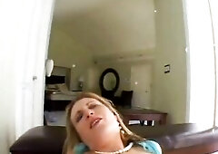 Kinky doxy gets banged in the one and the other of her holes as her large butt gets pounded that babe let's him cum inside of her taut arsehole.