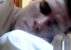 Sexy sex play of a smoking twink